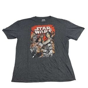 Star Wars Rogue One Graphic Tee Thrifted Vintage Style Size 2XL